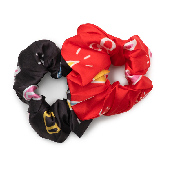 Greater Than x Arctic Fox Scrunchie Duo 2 - Red/Black