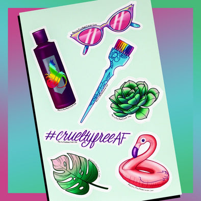 hair color sticker sheet - 0